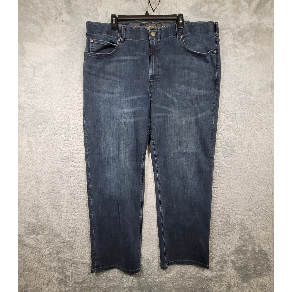 Lee Jeans Mens 48x30 Blue Extreme Motion MVP Relaxed Fit Straight Leg Denim